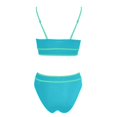thumbnail image 4 of FhsagQ Swimsuit Sets for Women Plus Size Blue with Matching Robe Women's High Waisted Bikini Sets Sporty Two Piece Swimsuit Color Block High Cut Bathing Suits Womens Swimsuit Sets Crotchless Blue S, 4 of 4