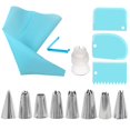 thumbnail image 4 of 14 Piece Kit – Stainless Icing Nozzle Tips & Piping Bags Set For Baking Cupcake Cookie – Decorating Tools, 4 of 9