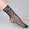 thumbnail image 1 of 1 Pairs Women Lace Ankle Socks Fishnet Short Stockings, 1 of 4