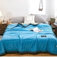 thumbnail image 4 of Summer Anti-Sweating Quilt (140*200Cm) Blue B Blue Cotton (Blanket X1), 4 of 8