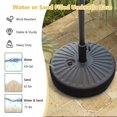 thumbnail image 3 of Patiojoy Water & Sand Fillable Umbrella Base 20" Round Table Umbrella Stand Base Umbrella Pole Holder, 3 of 10