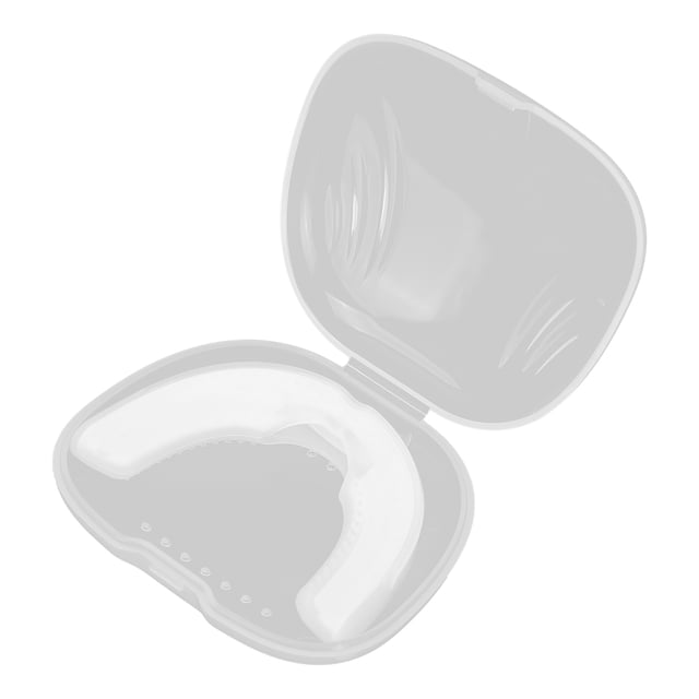 Sleeping Mouth Guard, Silicone ABS Flexible Anti Snoring Mouth Guard With Storage Box For Daily Use White