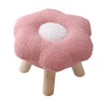 thumbnail image 1 of Siruishop Small Foot Stool Change Shoe Stool Soft Sofa Stool for Bedside Porch Bedroom Pink, 1 of 8