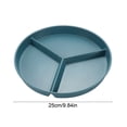 thumbnail image 3 of 10 Inch Diameter Plastic Three Grids Circular Dining Plates Thickened Heat-resistants Household Breakfast Fruit Plates, 3 of 6