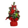 thumbnail image 1 of Red Festive Small Christmas Tree For Home And Office Decorations Easy To Display And Store Dimensions 5.91 X 5.91 X 7.87 Inches Weight 0.13 Lb 1Pc, 1 of 7