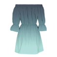 thumbnail image 4 of Kcodviy Robe d'Été Décontractée pour Femmes à Épaules Dénudées, Robe à Col en V Ample à Imprimé Floral Boho, Robes Maxi pour Femmes, Robe d'Été Décontractée, Blouse à Manches Évasées, Robe d'Été Décontractée pour Femmes, Robes Mini avec Manches Mi-Longues, 4 of 5