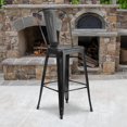 thumbnail image 2 of Bowery Hill 30" Contemporary Metal Bar Stool in Distressed Black, 2 of 9