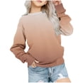 thumbnail image 1 of Yuyuzo Chandails en Molleton pour Filles Col Rond Manches Longues Décontracté Confortable Bloc de Couleur Pull d'Automne, 1 of 4