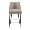 thumbnail image 3 of Olson Khaki Beige Fabric and Dark Metal Counter Chair, 3 of 5