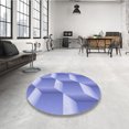 thumbnail image 4 of Ahgly Company Tapis d'Intérieur Lavable en Machine Rectangle Transitionnel Jeans Bleu, 2 Pieds x 5 Pieds, 4 of 7