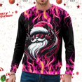 thumbnail image 4 of Ediodpoh T-Shirt de Sport à Col Rond de Noël pour Homme à Manches Courtes d'Hiver T-Shirt de Sport à Col Rond Chandail à Col Rond pour Homme Noir_003 TTG, 4 of 4