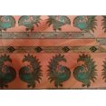 thumbnail image 4 of oneOone Cotton Silk Fabric Peacock Block Printed Craft Fabric BTY 42 Inch Wide, 4 of 4