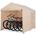 thumbnail image 2 of Edtara Bike Storage Shed, Waterproof Protection, Blocks 98% UV Rays, Fits up to 6 Bicycles, Heavy Duty Awning-Style Garage with Extra Replacement Covers for Outdoor Use, 2 of 7