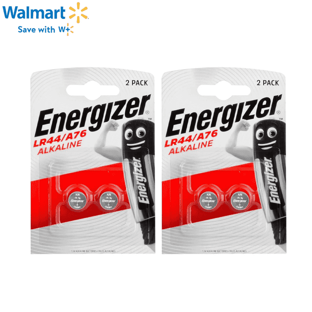 Energizer LR44/A76 Alkaline Batteries, 1.5V, 4 Pack