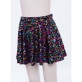 thumbnail image 3 of Lejafay Girls Flared Pleated A-Line Skirts Shiny Metallic Dance Performance Costume Cheerleading Uniform Black M, 3 of 7