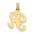 thumbnail image 4 of Diamond2Deal 14K Pendentif Initiale Lettre R en Or Jaune pour Femmes (L - 0.66 Pouces, W - 0.53 Pouces), 4 of 6