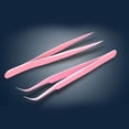 thumbnail image 1 of Lubelski Curved Straight Stainless Steel Tweezers False Eyelash Rhinestone Nipper Picker, 1 of 6