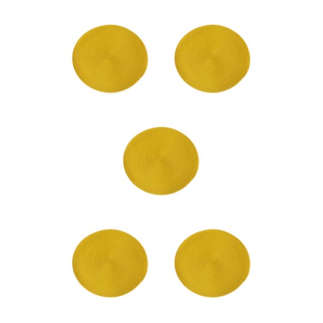 Maytalsory Sturdy And Durable Table Mats For Everyday Wide Application Place Mats yellow 5Set