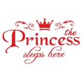 thumbnail image 1 of VogueV Princess Wall Decal - Removable Floral Door Sticker Red, 1 of 2
