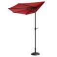 thumbnail image 1 of Villacera 83-OUT5463 9 ft. Outdoor Patio Half Umbrella with 5 Ribs - Red, 1 of 1