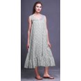 thumbnail image 3 of Bimba White6 Floral Cotton Ball Printed Cotton Nightgowns pour Femmes Robe Sans Manches Vêtements de Nuit Robe Maxi Grande, 3 of 6