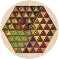 thumbnail image 1 of Ahgly Company Tapis Rond Lavable en Machine Intérieur Transitionnel Brun Selle, 7 Pieds Rond, 1 of 7