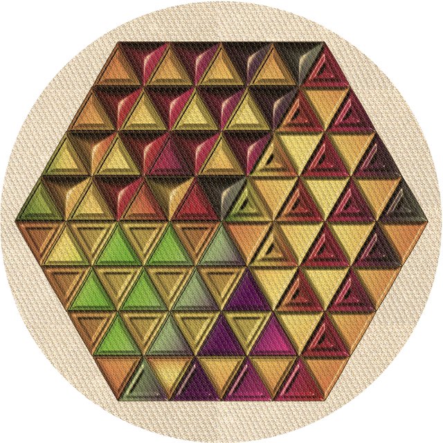 Ahgly Company Tapis Rond Lavable en Machine Intérieur Transitionnel Brun Selle, 5 Pieds Rond