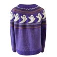 thumbnail image 5 of TIMIFIS Chandail Tricoté d'Halloween pour Femmes avec Motif de Citrouille Toile d'Araignée Fantôme Mignon Gothique Mode Urbaine à Manches Longues Col Rond chandail d'Extérieur Chandail Tricoté Automne, 5 of 5