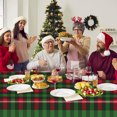 thumbnail image 4 of Christmas Plastic Plaid Tablecloth Disposable Checked Tablecloth Table Cover Cottage Decorations Table Cover For Christmas Party Supplies, 4 of 6