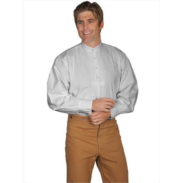 Scully 500020-LGR-S Mens Wah Maker Shirt- Light Grey- Small