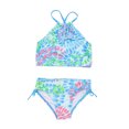 thumbnail image 1 of Faithtur 2Pcs Maillots de Bain d'Été pour Enfants, Hauts Floraux + Slip à Cordon, 1 of 10