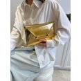 thumbnail image 2 of Fashionable Crocodile Grain Pu Solid Color Clutch Bag For Leisure, 2 of 5