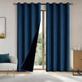 thumbnail image 1 of Chmadoxn Home Decor, Polyester Pongee Laminated Light-blocking Curtains Perforated Style Bedroom Concise Sun Protection Curtains Heat-Insulating And Soundproof Curtains Polyester Blackout Curtains, 1 of 6