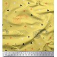thumbnail image 1 of Soimoi Poly Georgette Fabric Paisley & Jamdani Print Fabric by the Yard 42 Inch Wide, 1 of 2