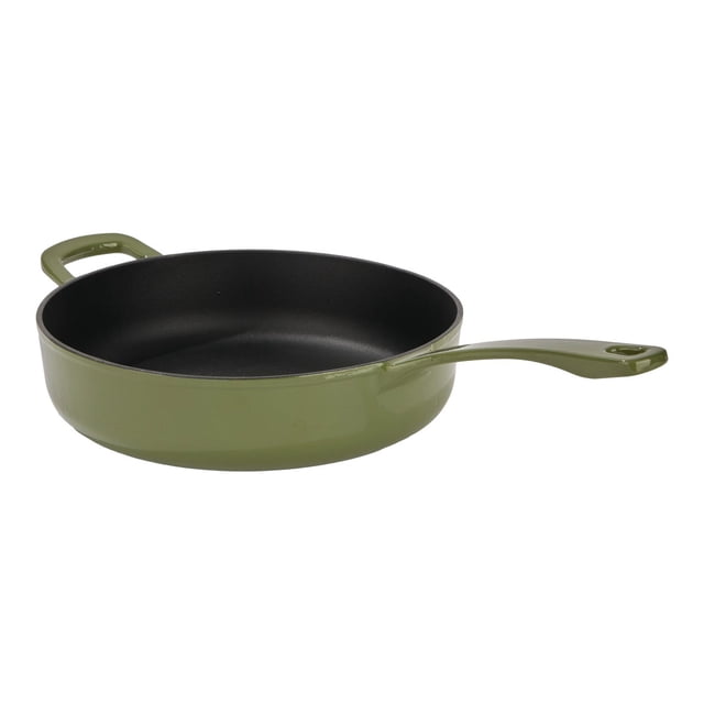 Chuck Hughes Poêle Profonde en Fonte, 3,75 L (4 qt) Vert