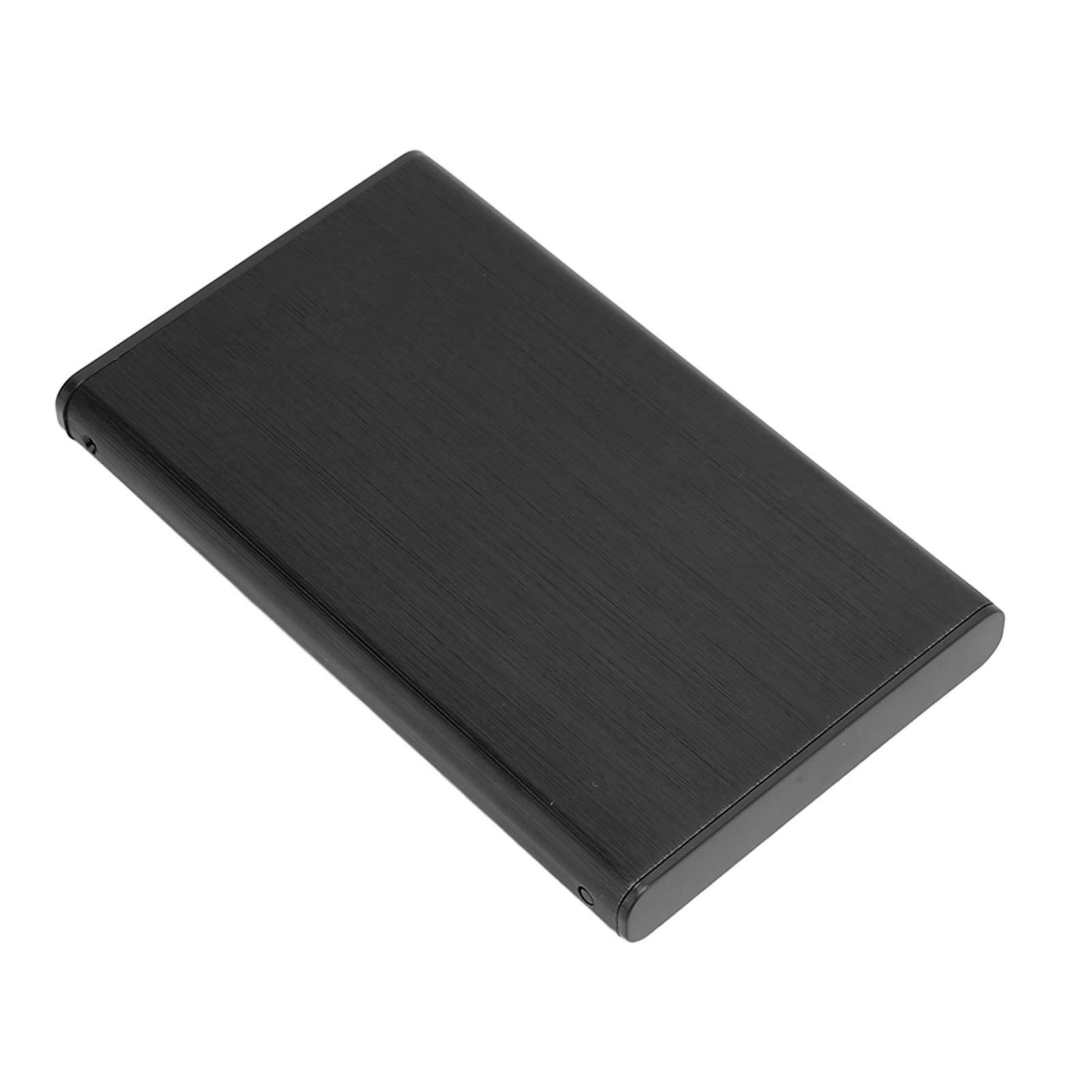 Hard Drive Enclosure, Plug and Play 6Gbps Transfer Rate Hard Drive Case with LED Status Indicator for 2.5 Inch SSD HDD Black
