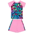 thumbnail image 3 of Kid Girls Bathing Suits Rash Guard Set Cute Long Sleeve Sun Protection Girls Bathing Suit Size 7-8 Years, 3 of 8