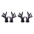 thumbnail image 4 of mmirethe 2pcs Easy To Install Antlers Sticker To Decorate Christmas Car Cute Waterproof black small 2Set, 4 of 6