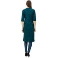 thumbnail image 1 of Phagun Kurti Tunique Unie en Coton Col Mandarin Kurta Blouse Ethnique Décontractée, 1 of 1