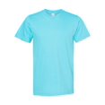thumbnail image 1 of American Apparel Fine Jersey Tee, L, Aqua, 1 of 3