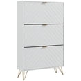 thumbnail image 1 of HOMCOM Armoire de Rangement pour Chaussures avec 3 Tiroirs Basculants pour 18 Paires de Chaussures Blanc, 1 of 10