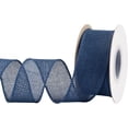 thumbnail image 1 of Joycrosso Burlap Wired Edge Ribbon 1.5 inch x 10 Yards, Navy, Ideal for Crafting, Gift Wrapping, Wreath, Christmas Tree, and Rustic Wedding Decorations, 1 of 4