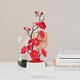 thumbnail image 2 of Grands Arbres Artificiels en Forme de Fleur de Prunier Rose 2 Pcs 11.8X3.3X3.3In, 2 of 6