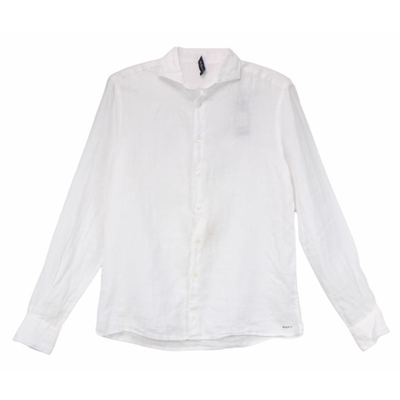 04651/ A Trip in Bag Men's White Relaxed Linen Shirt Dress - XL