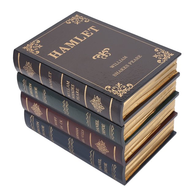 Hand-Made Antique Book Shaped Box, Jewelry Storage Box Wood Book Shaped Box, Office Bookcase Decorations For Home Decoration