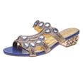 thumbnail image 4 of Mefallenssiah Women'S Summer New Rhinestone Color Diamond One Line Thick Sole Fashion Wedge Sandals, 4 of 8
