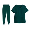 thumbnail image 1 of Tachiuwa Female Scrub Set Classic Short Sleeved Elastic Waist Soft Nurse Work Clothes M, 1 of 9