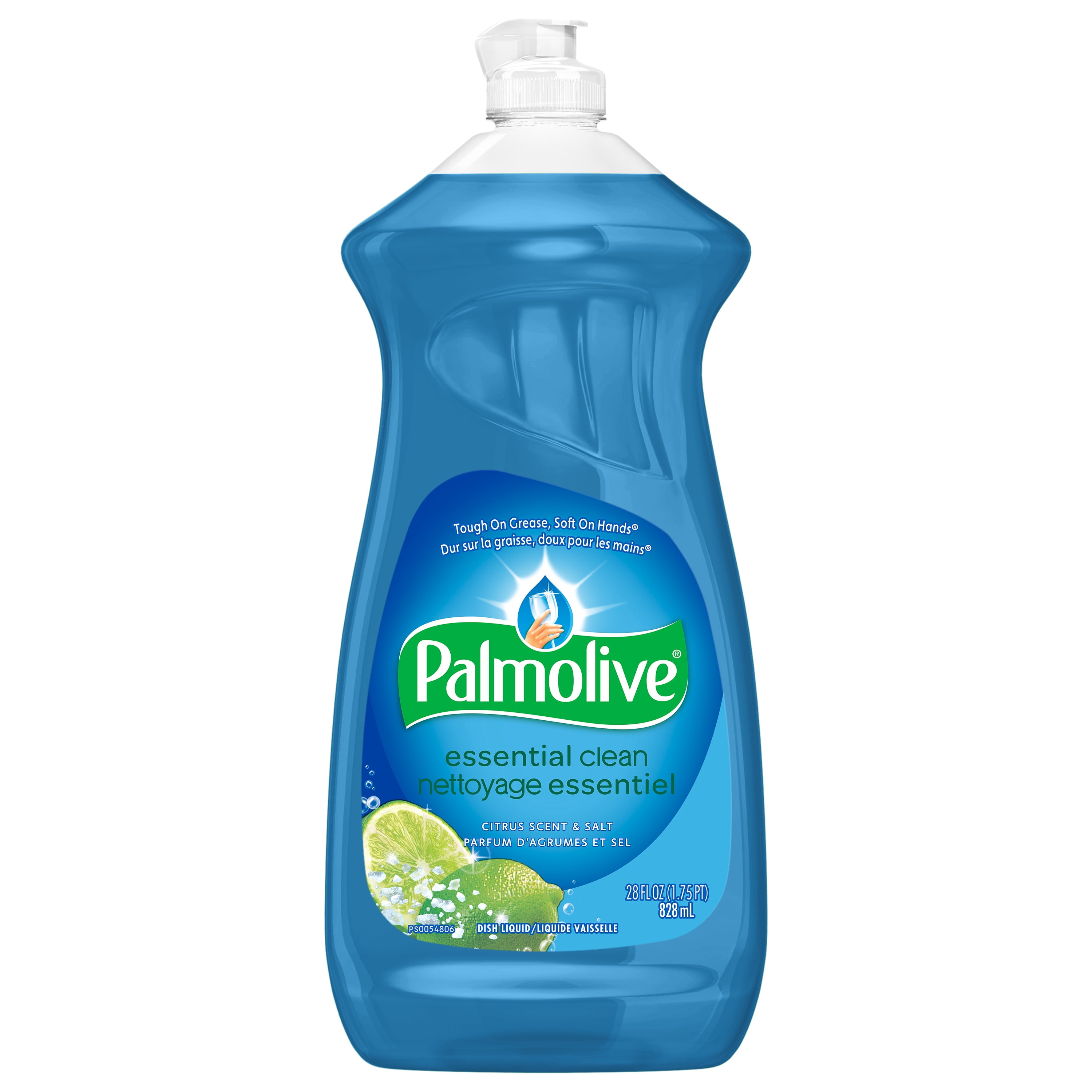 Palmolive Essential Clean Liquid Dish Soap, Citrus Scent + Salt - 828 ml