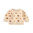 thumbnail image 1 of Infant Baby Halloween Pullover  Long Sleeve  Neck Pumpkin/Ghost Print Sweatshirt, 1 of 9