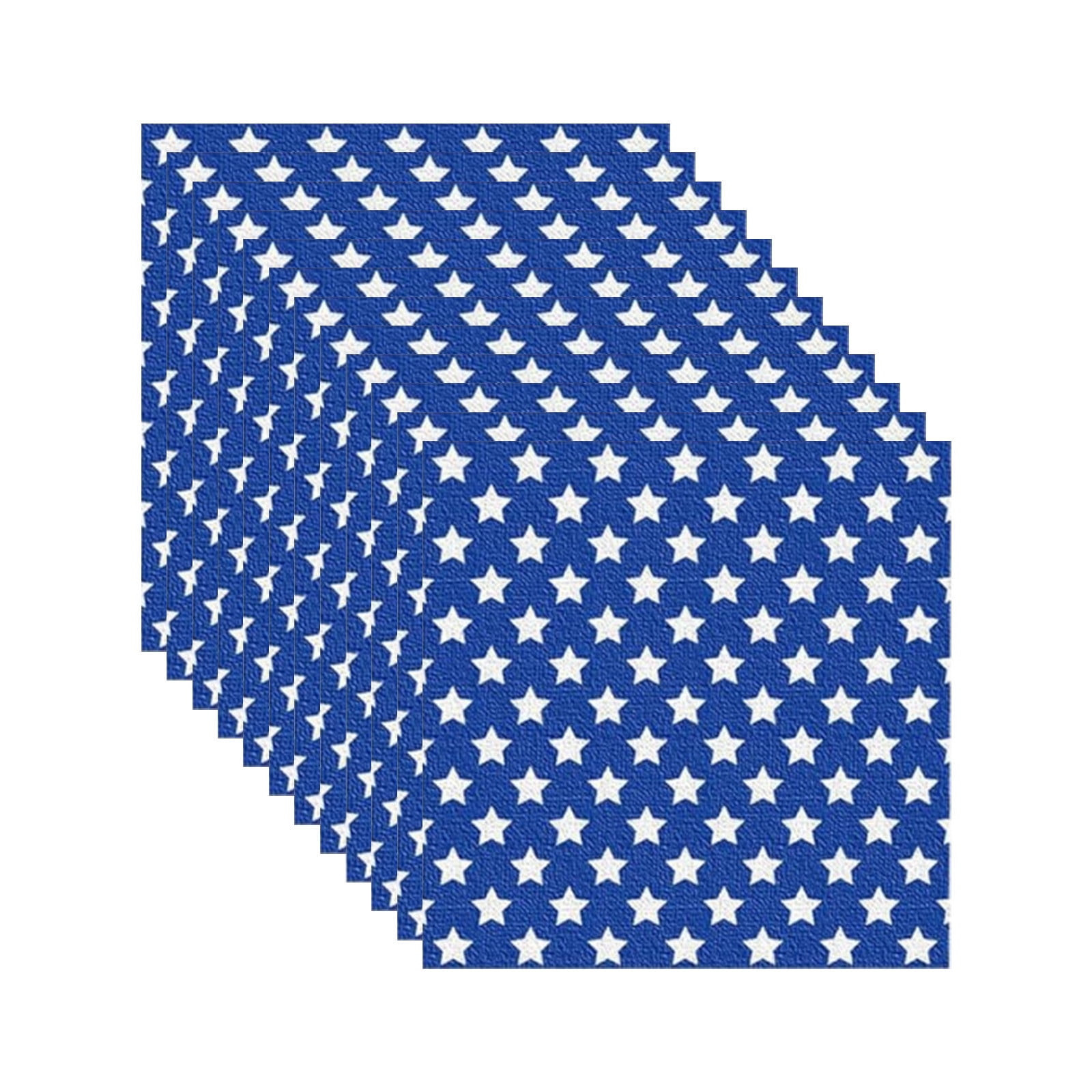 Lot de 12 Serviettes en Papier Patriotiques Rouges et Bleues avec Star et Rayures pour Fêtes du 4 Juillet, Souper de la Fête de l'Indépendance et Fournitures Jetables pour la Cuisine